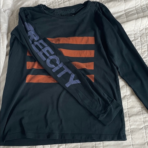 EUC FREECITY striped long sleeve rainbow tee - Picture 3 of 4